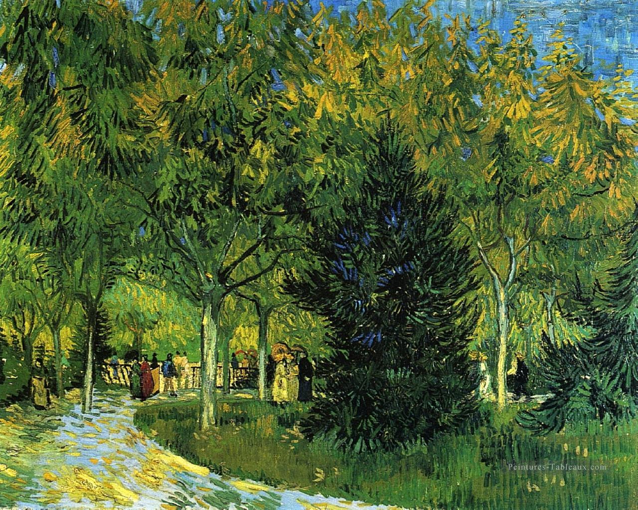 Avenue dans le parc Vincent van Gogh Peintures à l'huile